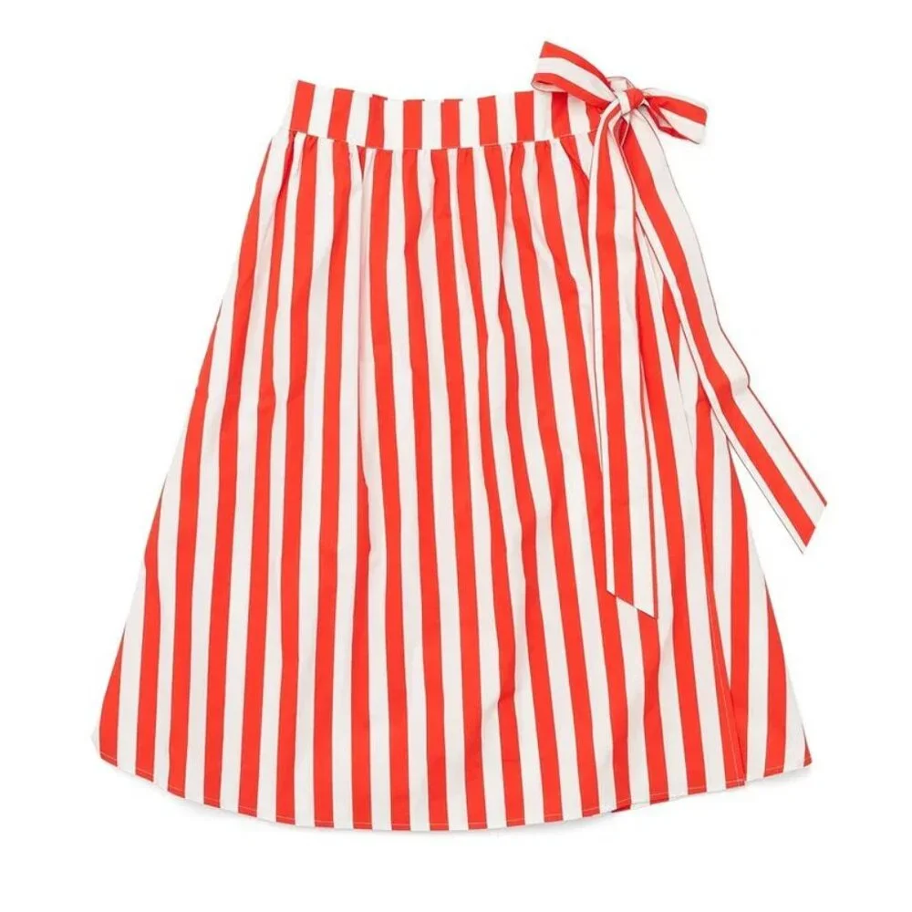 Ban.do Easy Wrap Skirt in Red & Ivory Stripes - Picture 7 of 7